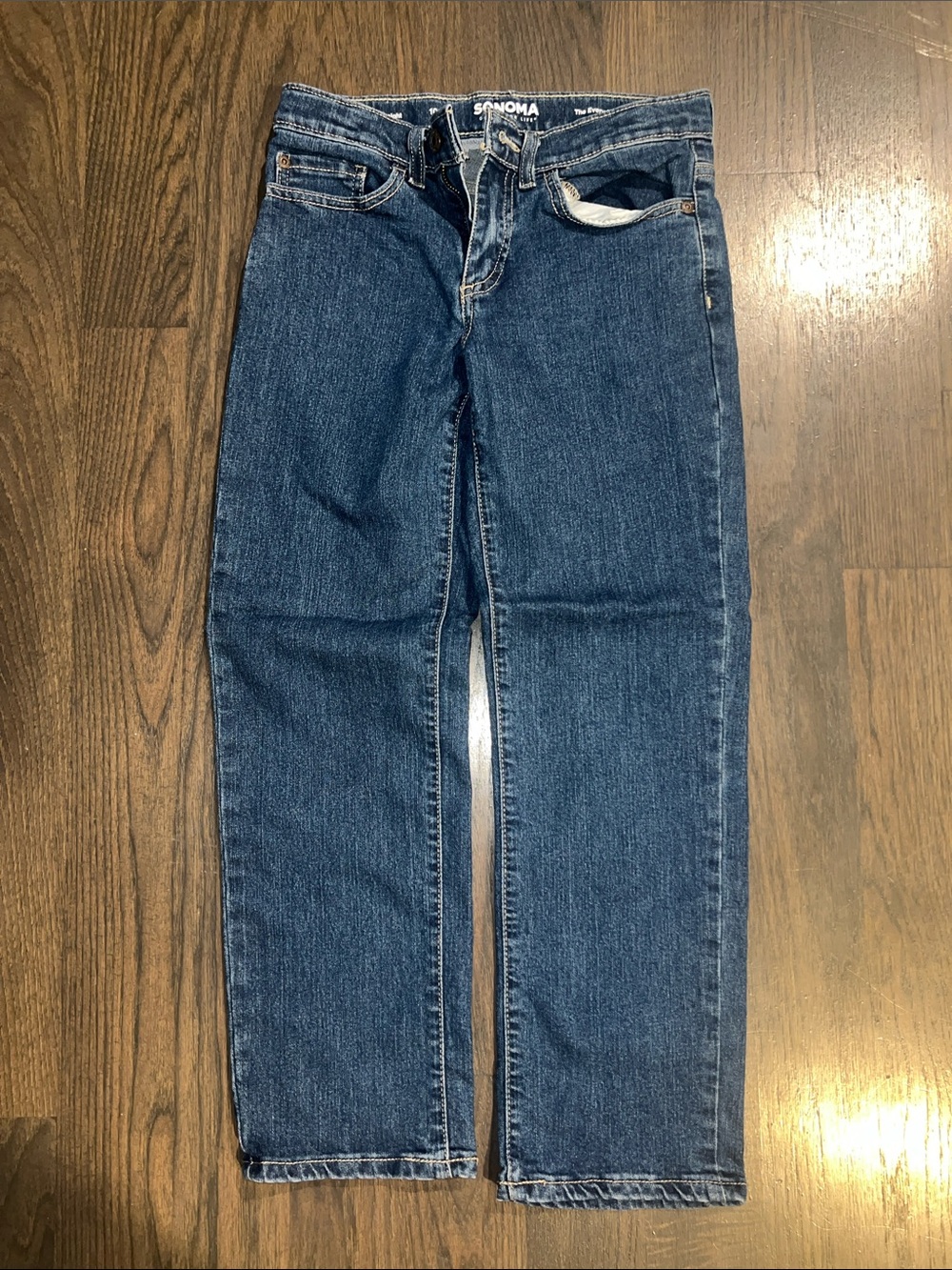 Boys’ Sonoma Straight Leg Everyday Jeans in Dark Blue Wash Size 10